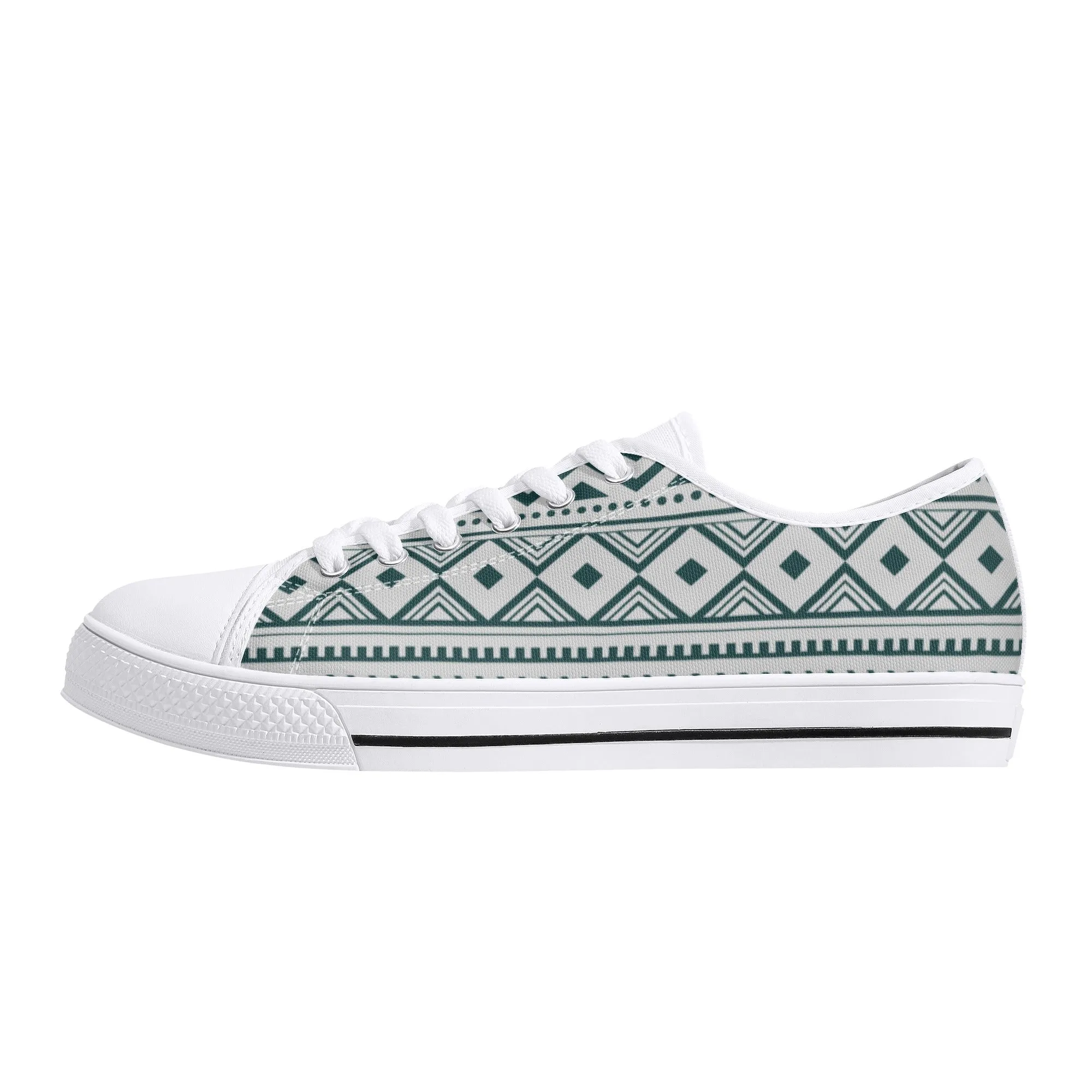 Women's Low Top Canvas Shoes Silverado Southwestern Print