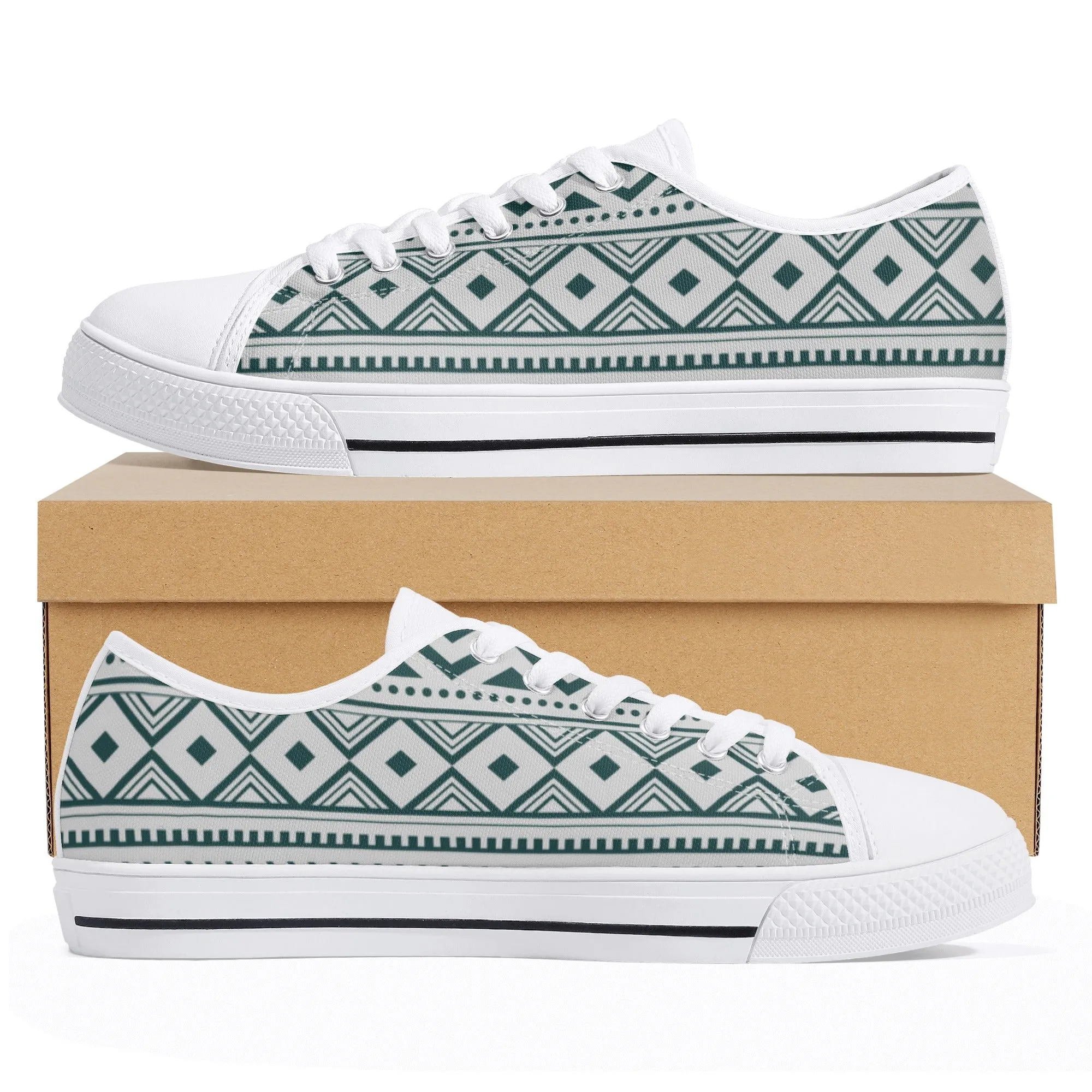 Women's Low Top Canvas Shoes Silverado Southwestern Print